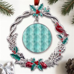 Geometric Design 14 Metal X mas Wreath Holly Leaf Ornament