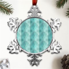 Geometric Design 14 Metal Small Snowflake Ornament