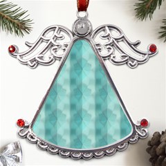 Geometric Design 14 Metal Angel With Crystal Ornament