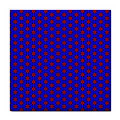 Blue Pattern Red Texture Tile Coaster