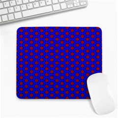 Blue Pattern Red Texture Large Mousepad