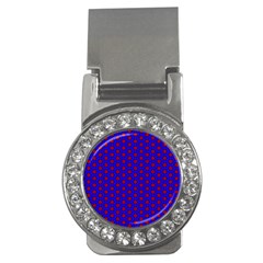 Blue Pattern Red Texture Money Clips (cz) 