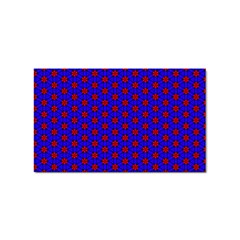 Blue Pattern Red Texture Sticker (rectangular)