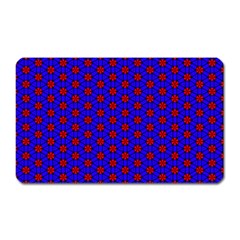 Blue Pattern Red Texture Magnet (rectangular)