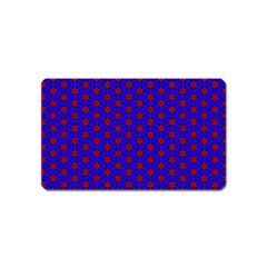 Blue Pattern Red Texture Magnet (name Card)