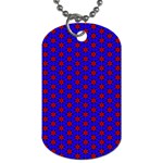 Blue Pattern Red Texture Dog Tag (Two Sides) Front