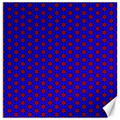 Blue Pattern Red Texture Canvas 16  X 16 