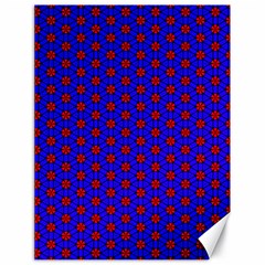 Blue Pattern Red Texture Canvas 18  X 24 