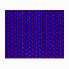 Blue Pattern Red Texture Small Glasses Cloth (2 Sides)