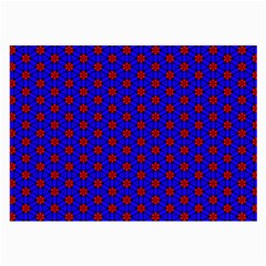 Blue Pattern Red Texture Large Glasses Cloth (2 Sides)