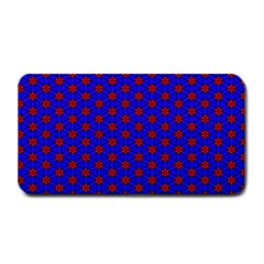 Blue Pattern Red Texture Medium Bar Mat