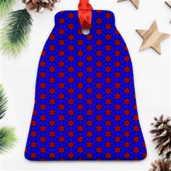 Blue Pattern Red Texture Ornament (bell)