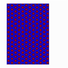 Blue Pattern Red Texture Small Garden Flag (two Sides)