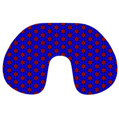 Blue Pattern Red Texture Travel Neck Pillow