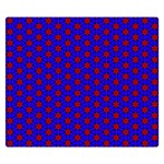 Blue Pattern Red Texture Two Sides Premium Plush Fleece Blanket (Kids Size) 50 x40  Blanket Front