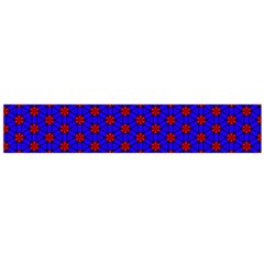 Blue Pattern Red Texture Large Premium Plush Fleece Scarf 