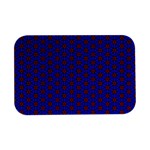 Blue Pattern Red Texture Open Lid Metal Box (Silver)   Front