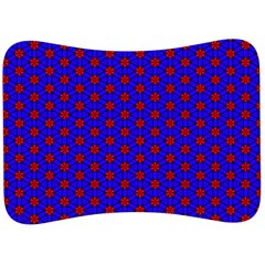 Blue Pattern Red Texture Velour Seat Head Rest Cushion