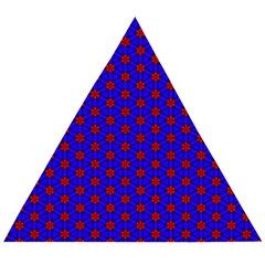 Blue Pattern Red Texture Wooden Puzzle Triangle