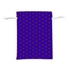 Blue Pattern Red Texture Lightweight Drawstring Pouch (s)