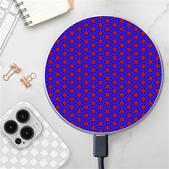 Blue Pattern Red Texture Wireless Fast Charger(white)