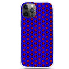 Blue Pattern Red Texture Iphone 12 Pro Max Tpu Uv Print Case