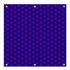 Blue Pattern Red Texture Banner And Sign 4  X 4 