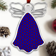 Blue Pattern Red Texture Metal Loving Angel Silver  by Mariart