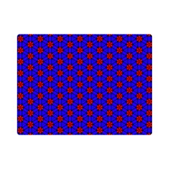 Blue Pattern Red Texture Premium Plush Fleece Blanket (mini)