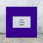 Blue Pattern Red Texture White Box Photo Frame 4  x 6  Front