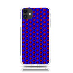 Blue Pattern Red Texture Iphone 11 Tpu Uv Print Case