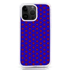 Blue Pattern Red Texture Iphone 14 Pro Max Tpu Uv Print Case