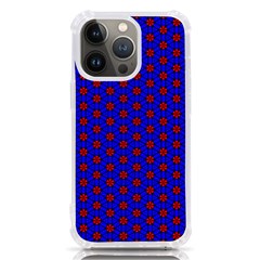 Blue Pattern Red Texture Iphone 13 Pro Tpu Uv Print Case