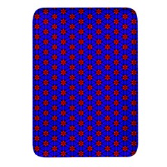 Blue Pattern Red Texture Rectangular Glass Fridge Magnet (4 Pack)