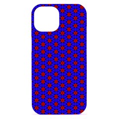 Blue Pattern Red Texture Iphone 15 Black Uv Print Pc Hardshell Case