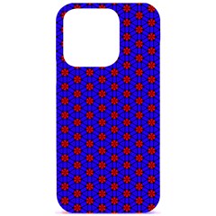 Blue Pattern Red Texture Iphone 15 Pro Black Uv Print Pc Hardshell Case