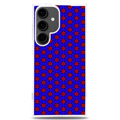 Blue Pattern Red Texture Samsung Galaxy S24 Plus 6 7 Inch Tpu Uv Case