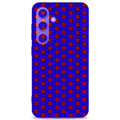 Blue Pattern Red Texture Samsung Galaxy S24 6 2 Inch Black Tpu Uv Case