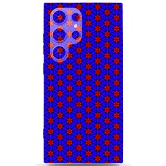 Blue Pattern Red Texture Samsung Galaxy S24 Ultra 6 9 Inch Black Tpu Uv Case