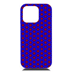 Blue Pattern Red Texture Iphone 16 Pro Max Black Uv Print Pc Hardshell Case