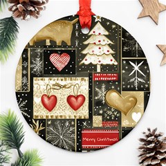 Christmas Reindeer Ornament (round)