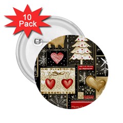 Christmas Reindeer 2 25  Buttons (10 Pack) 