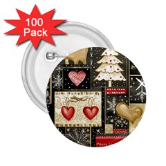 Christmas Reindeer 2 25  Buttons (100 Pack) 