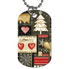 Christmas Reindeer Dog Tag (two Sides)