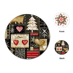 Christmas Reindeer Playing Cards Single Design (round)