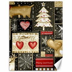 Christmas Reindeer Canvas 12  X 16  by Posterlux