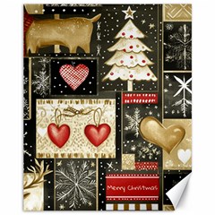 Christmas Reindeer Canvas 11  X 14  by Posterlux