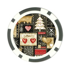 Christmas Reindeer Poker Chip Card Guard