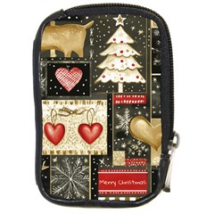 Christmas Reindeer Compact Camera Leather Case by Posterlux