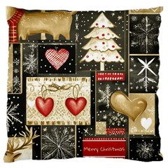 Christmas Reindeer Large Cushion Case (two Sides)